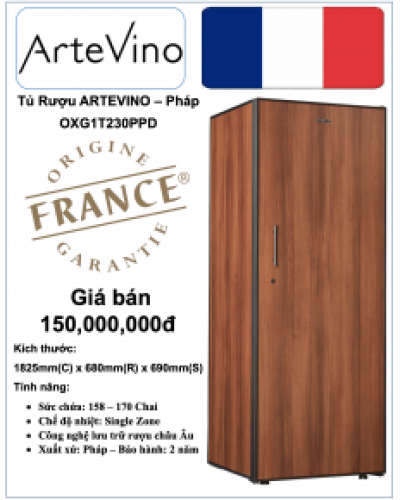 Tủ rượu ARTEVINO - OXG1T230PPD